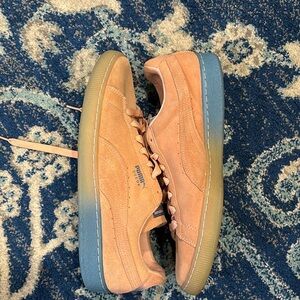 Puma Pink Dolphin x Suede Classic 'Coral Pink' shoe